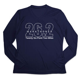 Women's Long Sleeve Tech Tee - Marathoner 26.2 Miles