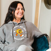 Statement Fleece Hoodie - Running My Way to a Beautiful Day