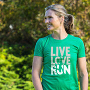 Women's Everyday Runners Tee - Live Love Run Silhouette