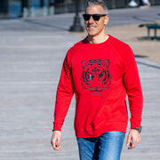 Running Raglan Crew Neck Pullover - Eye Of The Tiger