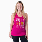 Women's Racerback Performance Tank Top - Will Run For Beer