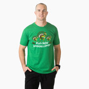 Running Short Sleeve T-Shirt - Run Now Gobble Later Turkey Trot