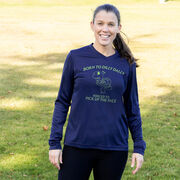 Women's Long Sleeve Tech Tee - Born to Dilly Dally