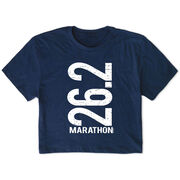 Running Short Sleeve Crop Tee - 26.2 Marathon Vertical
