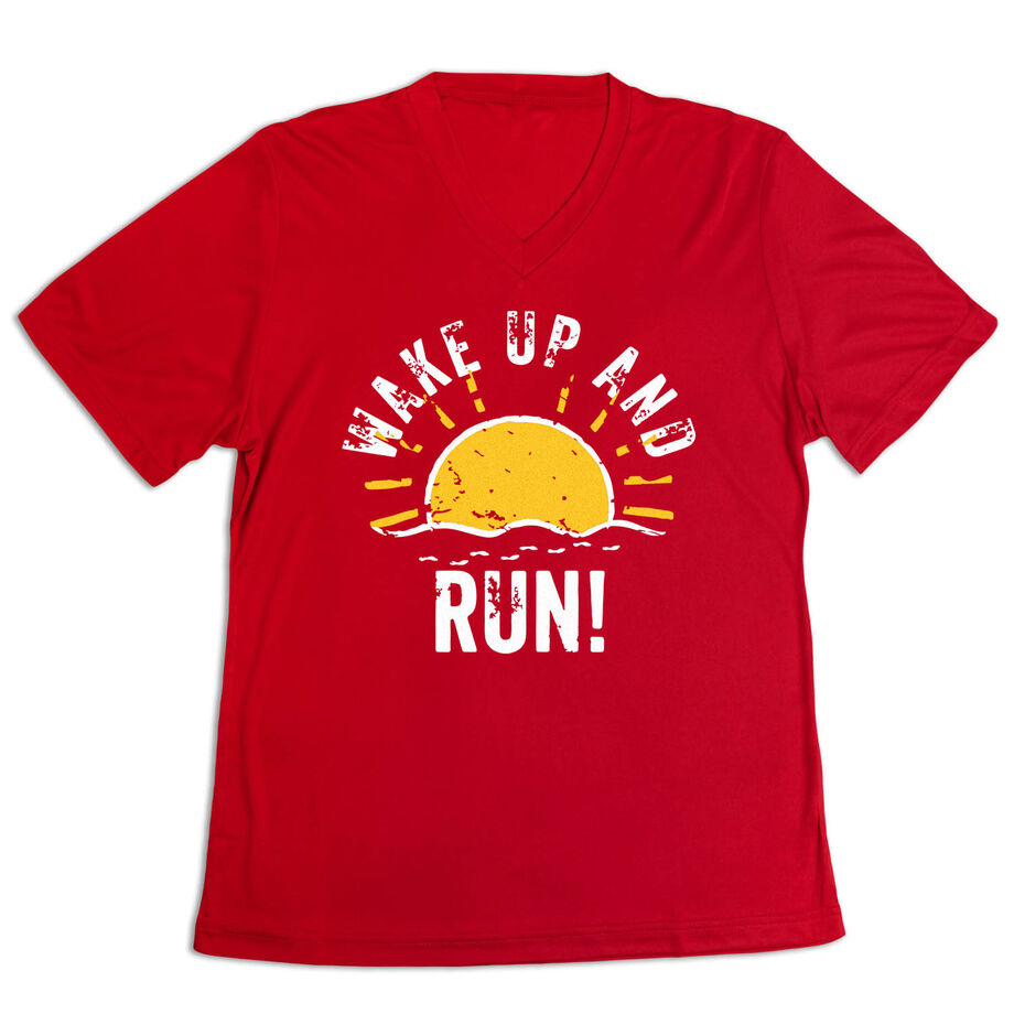Women's Short Sleeve Tech Tee - Wake Up And Run