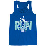 Flowy Racerback Tank Top - She Believed She Could So She Did