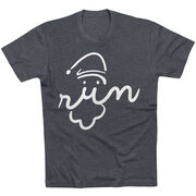 Running Short Sleeve T-Shirt - Santa Run Face 