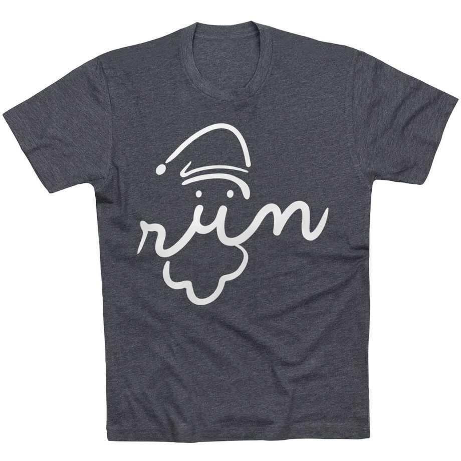 Running Short Sleeve T-Shirt - Santa Run Face 