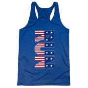 Women's Racerback Performance Tank Top - Patriotic Run