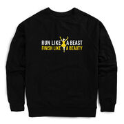 Running Raglan Crew Neck Sweatshirt - Run Like a Beast Finish Like a Beauty