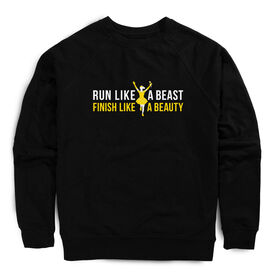 Running Raglan Crew Neck Sweatshirt - Run Like a Beast Finish Like a Beauty