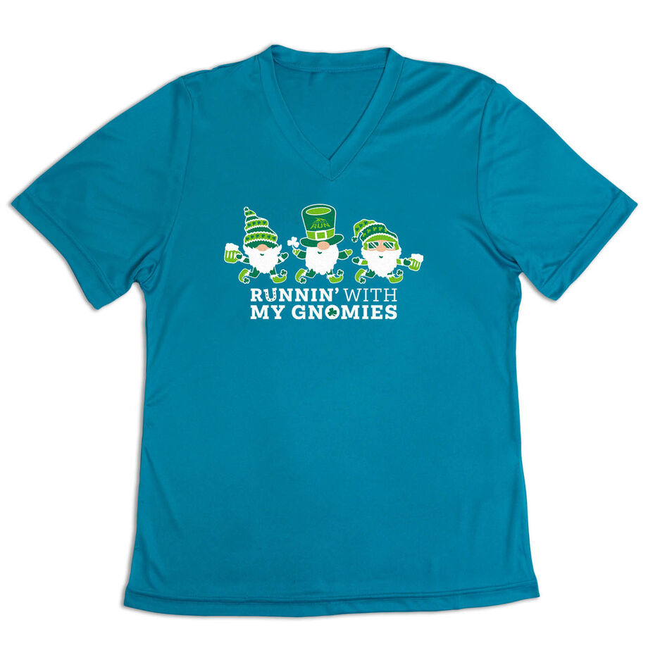 Women's Short Sleeve Tech Tee - Runnin' With My Gnomies&reg; - Lucky