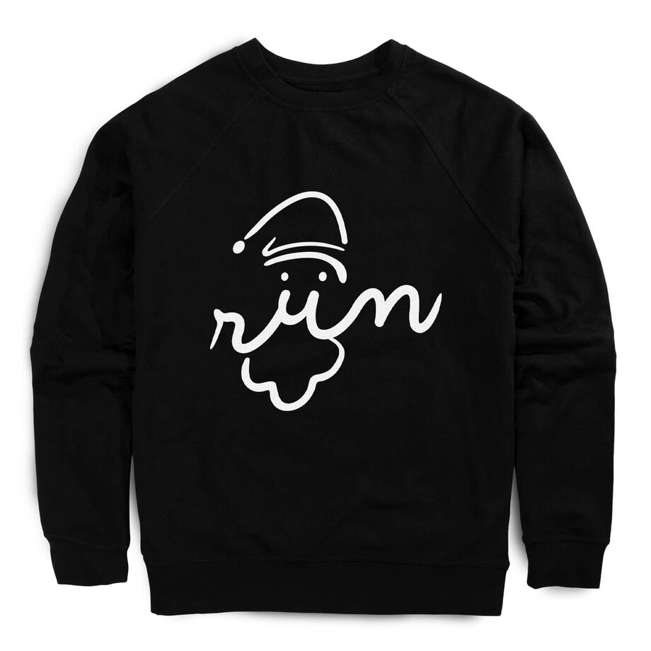 Running Raglan Crew Neck Pullover - Santa Run Face