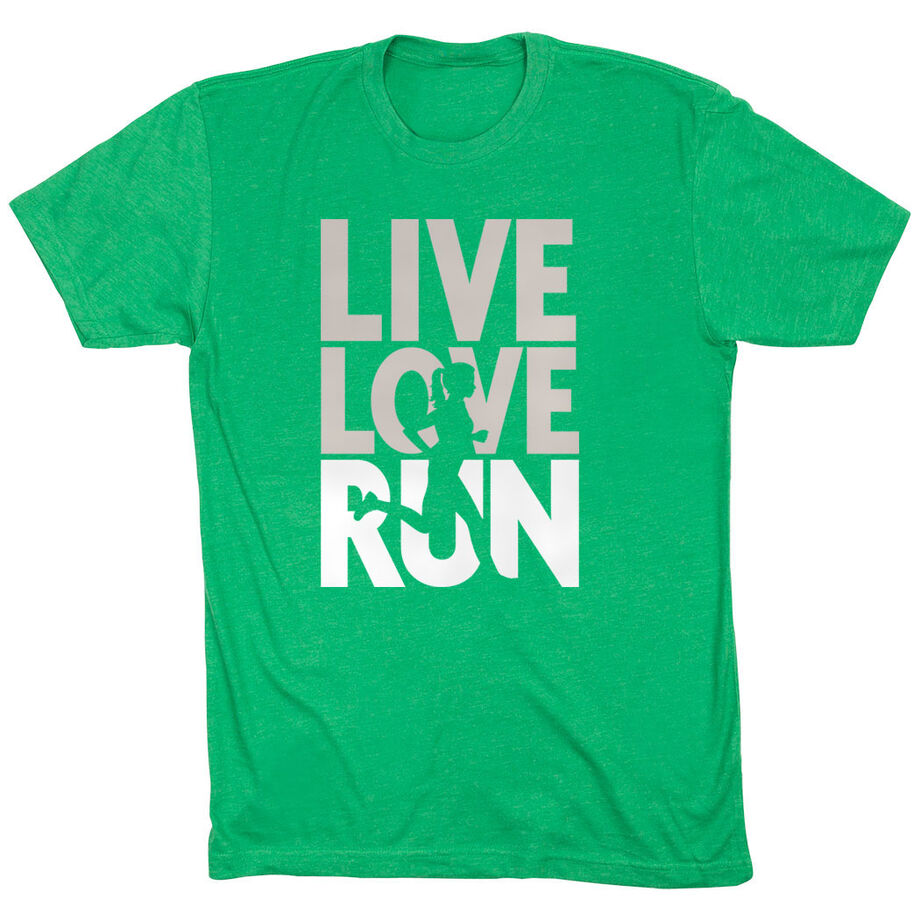 Running Short Sleeve T-Shirt - Live Love Run Silhouette