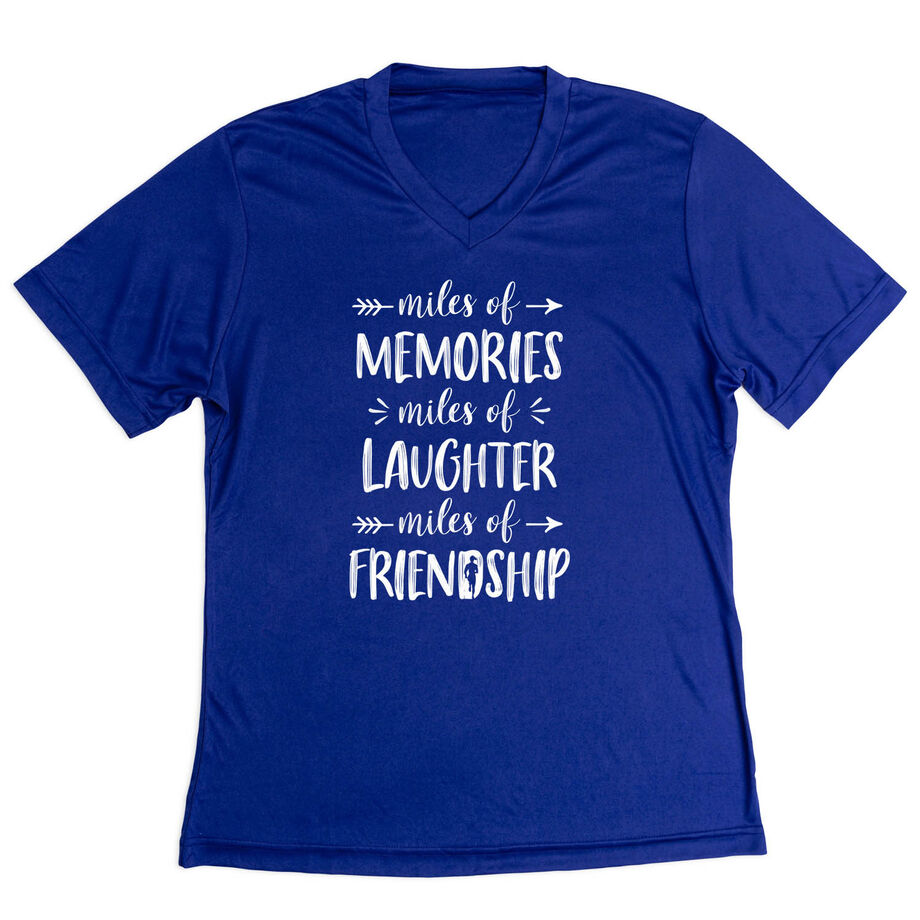 Women's Short Sleeve Tech Tee - Miles of Friendship Mantra