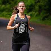 Women's Racerback Performance Tank Top - Miles To Go Before I Sleep - Skull