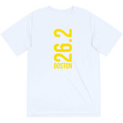 Men's Running Short Sleeve Tech Tee - Boston 26.2 Vertical