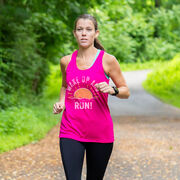 Women's Racerback Performance Tank Top - Wake Up And Run