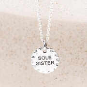 Livia Collection Sterling Silver Scalloped Sole Sister Necklace