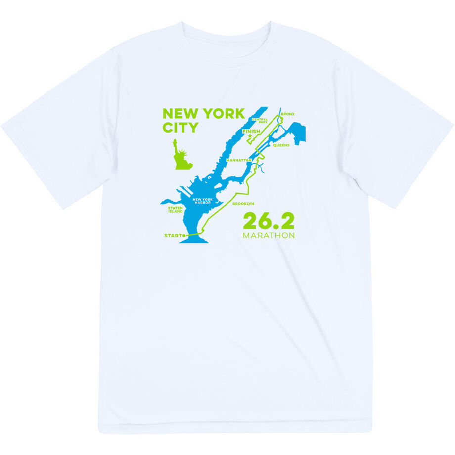 Men's Running Short Sleeve Performance Tee - New York City Route