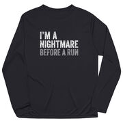 Men's Running Long Sleeve Tech Tee - I'm A Nightmare Before A Run&reg; Bold