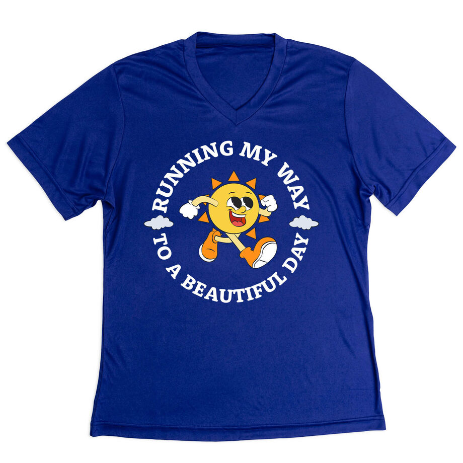 Women's Short Sleeve Tech Tee - Running My Way to a Beautiful Day
