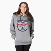 Statement Fleece Hoodie - We Run Free Because Of The Brave