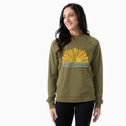 Running Raglan Crew Neck Pullover - Here Comes The Sun