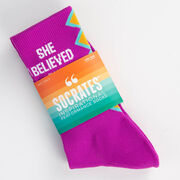 Socrates&reg; Mid-Calf Socks - She Believed She Could
