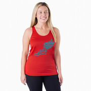 Women's Racerback Performance Tank Top - Winged Foot Inspirational Words