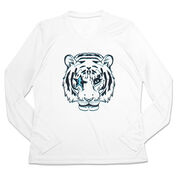 Women's Long Sleeve Tech Tee - Eye Of The Tiger