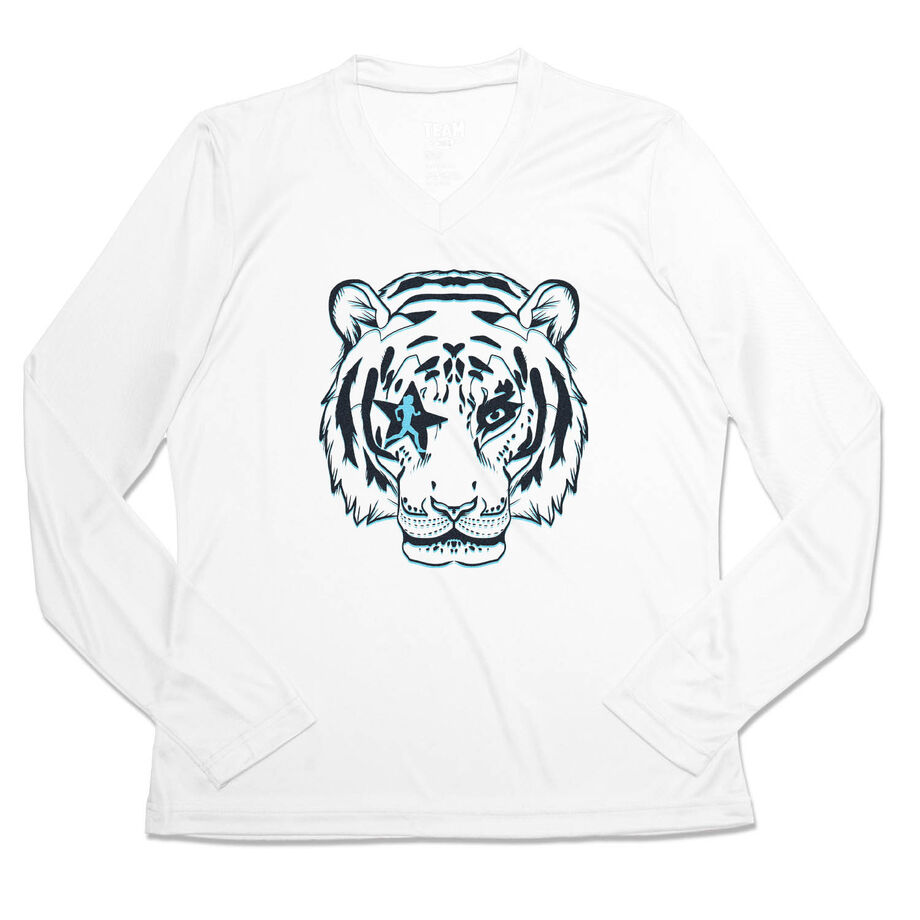 Women's Long Sleeve Tech Tee - Eye Of The Tiger