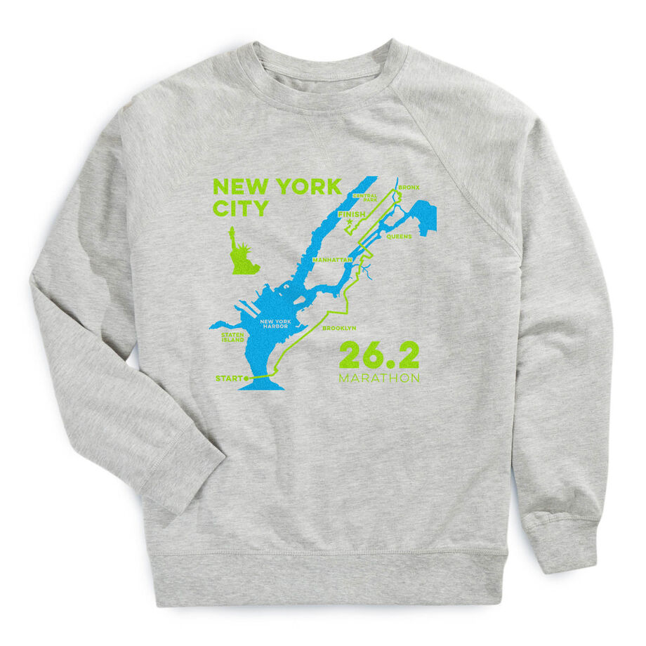 Running Raglan Crew Neck Pullover - New York City Route
