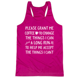 Women's Racerback Performance Tank Top - Please Grant Me Coffee