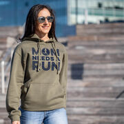 Statement Fleece Hoodie - Mom Needs A Run