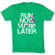 Running Short Sleeve T-Shirt - Run Now Wine Later (Bold)