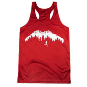 Women's Racerback Performance Tank Top - Trail Runner in the Mountains