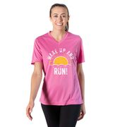 Women's Short Sleeve Tech Tee - Wake Up And Run