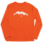 Men's Running Long Sleeve Tech Tee - Trail Runner in the Mountains (Male)