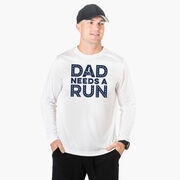 Men's Running Long Sleeve Performance Tee - Dad Needs A Run