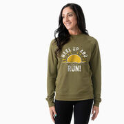 Running Raglan Crew Neck Pullover - Wake Up And Run