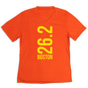 Women's Short Sleeve Tech Tee - Boston 26.2 Vertical