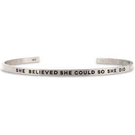 InspireME Cuff Bracelet - She Believed She Could