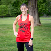 Women's Racerback Performance Tank Top - Eye Of The Tiger