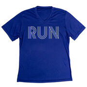 Women's Short Sleeve Tech Tee - Run Lines