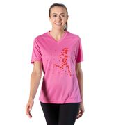 Women's Short Sleeve Tech Tee - Heartfelt Runner Girl