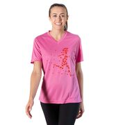 Women's Short Sleeve Tech Tee - Heartfelt Runner Girl