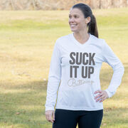 Women's Long Sleeve Tech Tee - Suck It Up Buttercup
