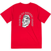 Men's Running Short Sleeve Performance Tee - Miles To Go Before I Sleep - Skull