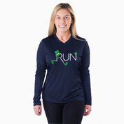 Women's Long Sleeve Tech Tee - Let's Run Lucky